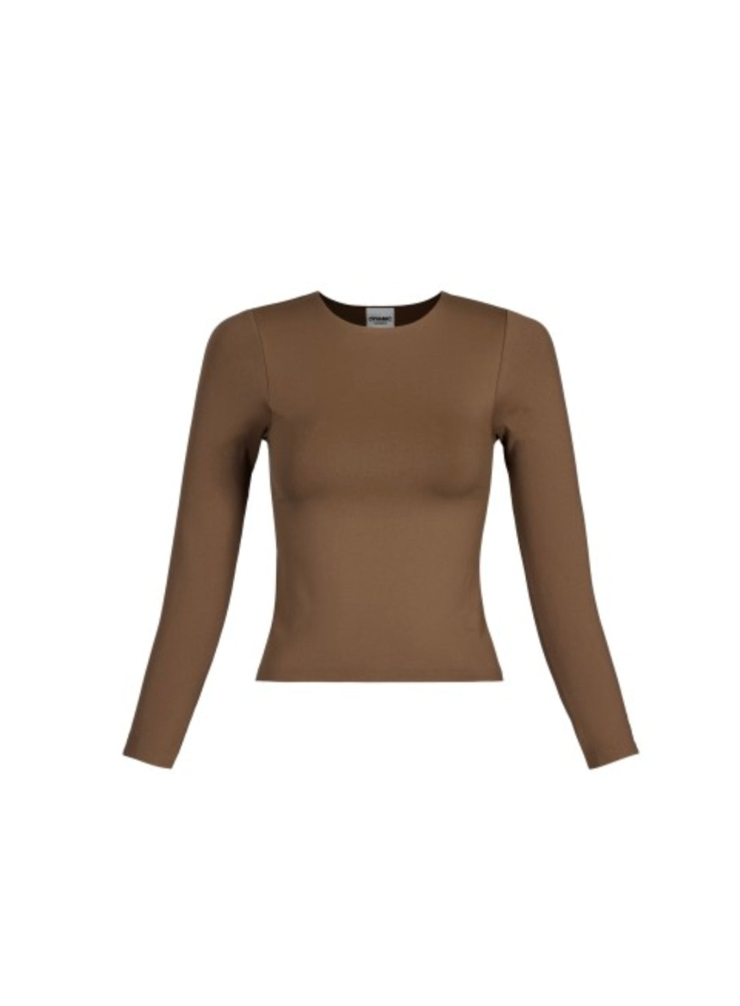Básica Mocha Manga larga Stretch Top