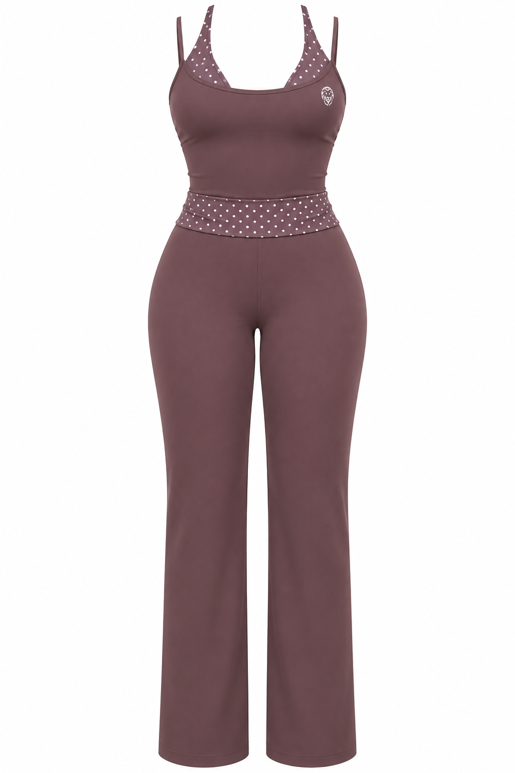 Set Activewear Marrón Polka Dot
