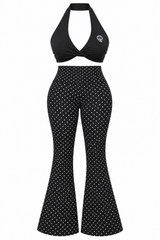 Set Activewear Polka Dot Black