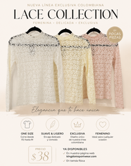 Camisa Lace Amarillo mantequilla Línea Colombiana