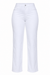 Mahón Cintura Alta Wide Leg Super Stretch Blanco