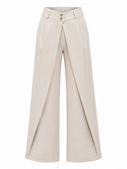 Pantalón Ivory Con Sobrepuesto Colombiano
