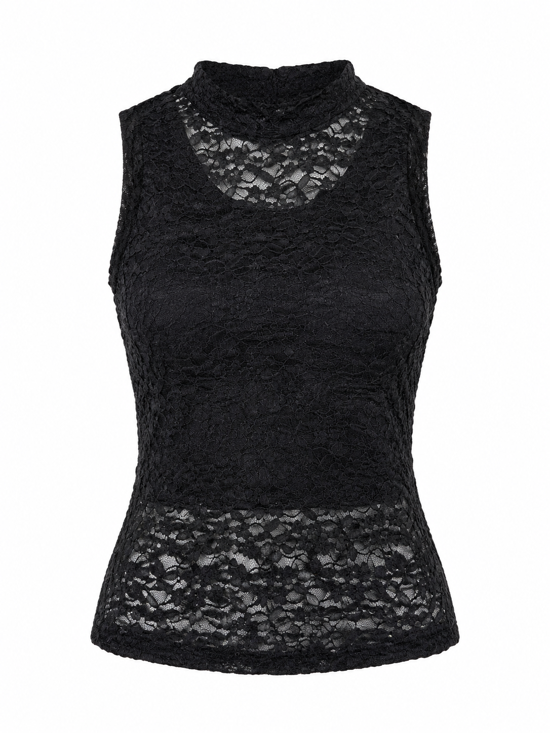 Camisa Negra Encaje Colombiana